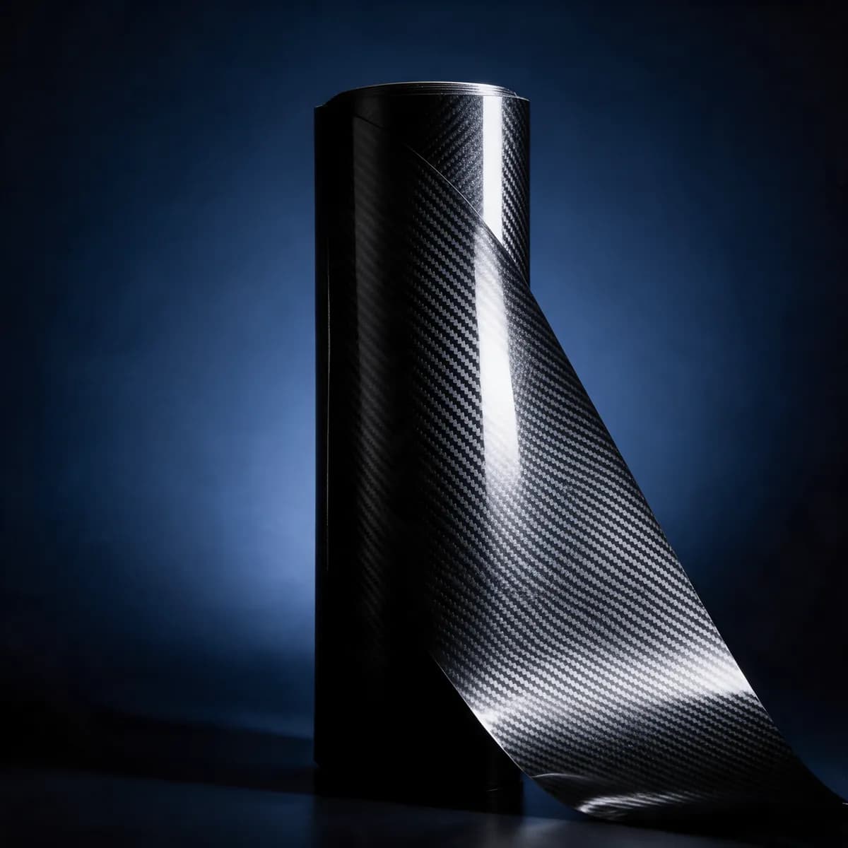 Carbono 5D Negro Brillante — muestra de vinil wrap
