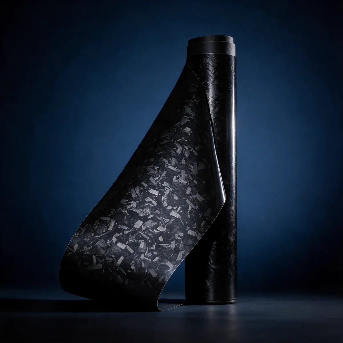 Carbono Forjado Negro — muestra de vinil wrap