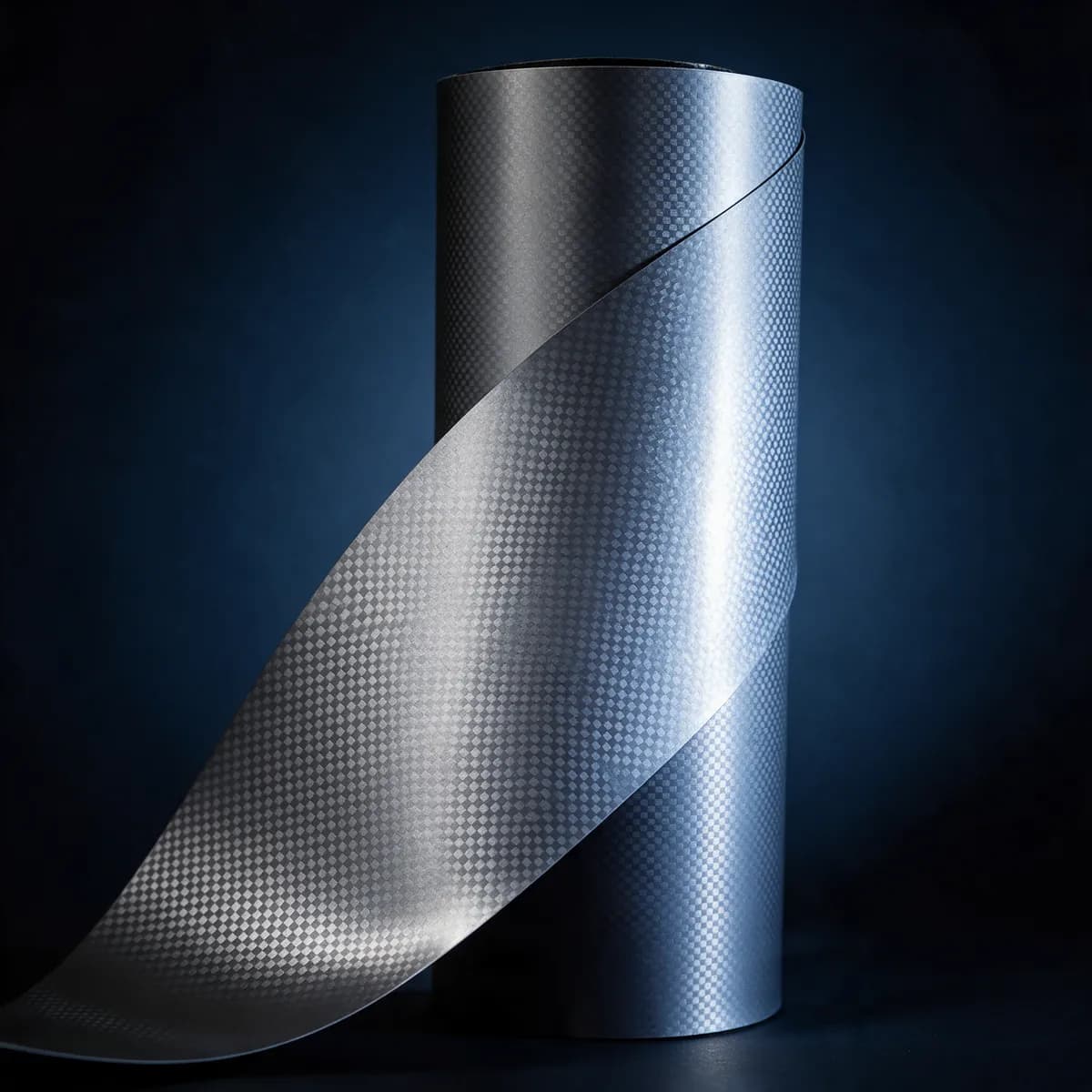 Fibra de Carbono Plata — muestra de vinil wrap